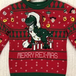 Kids Disney Pixar Toy Story‎ Merry Rex Mas Ugly Christmas Sweater 5T